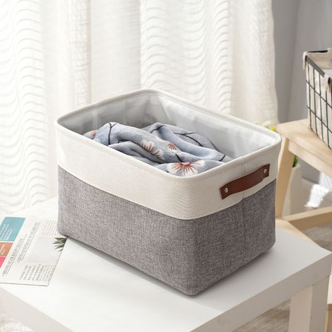 Panier à linge, bac de rangement en tissu, panier de rangement pour vêtements et couettes, pour la buanderie ou la chambre.