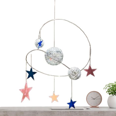 Sonnenspiel Spiralspinner Mit Disco Bällen Und Sternen Kunst