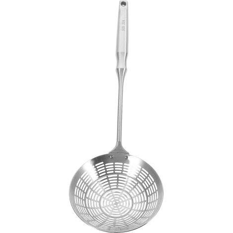 Praktischer Haushalts-Sieblöffel aus Edelstahl zum Frittieren von Öl-42X14X1.8CM-Silver (1/3)
