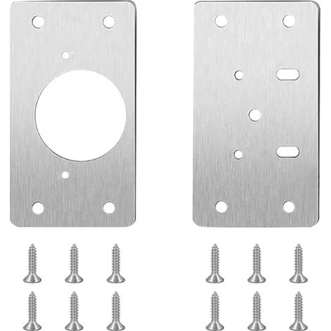 Kit de plaques de réparation pour charnières de placard (2 pièces, 1 paire) - Accessoires de quincaillerie pour meubles de cuisine (1/5)