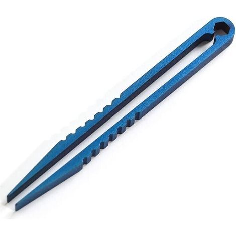 ZVD-Mini pincettes compactes légères portables, fabrication de modèles d'outils EDC. Randonnée en camping de voyage de survie en plein air (bleu). (1/4)