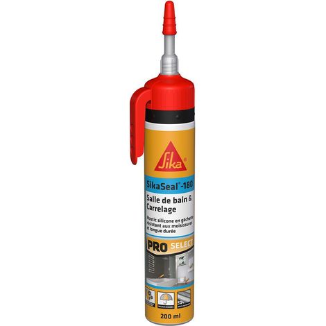 Sikaseal 180 Mastic Joints salle de bain Gachette 200 ml Couleur: Transparent