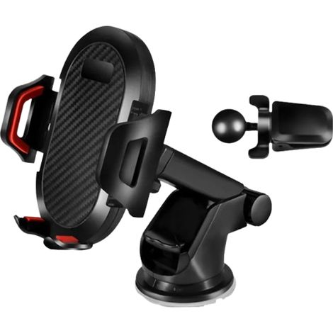 Support de téléphone pour voiture - Fixation sécurisée - Ventouse - Rotation à 360° - Distance réglable (1/5)