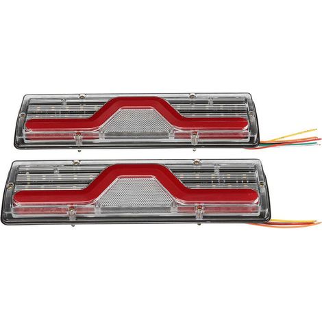 2 pièces 12/24 V 47 LED dynamique arrière feu stop frein indicat bateau remorque caravane Van (1/5)