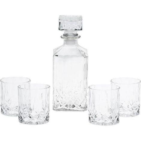 WHISKY 4 VASOS + BOTELLA 5 PIEZAS (1/2)