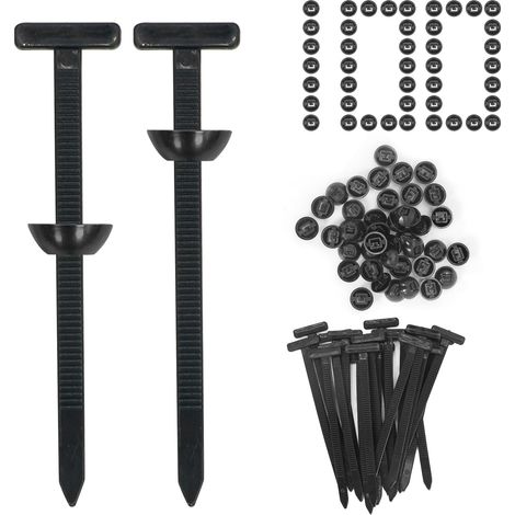 Lot de 100 serre-câbles universels en nylon de 90 mm - Emplacement pour carte double face amélioré - Pour les réparations - Utilisation universelle pour voiture, maison, réparation, machines (1/5)