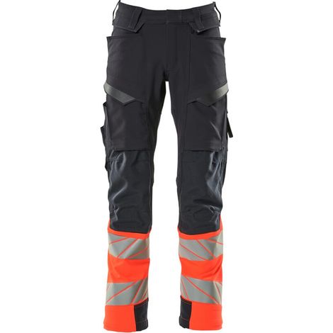 Mascot Hose mit Knietaschen 19179-511-10222 Gr. 76C46 schwarzblau/hi-vis rot (1/4)