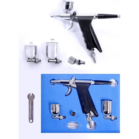 TRADE SHOP - Kit Penna Aerografo Aeropenna Spruzzo Spray Aria Compressa Professionale -