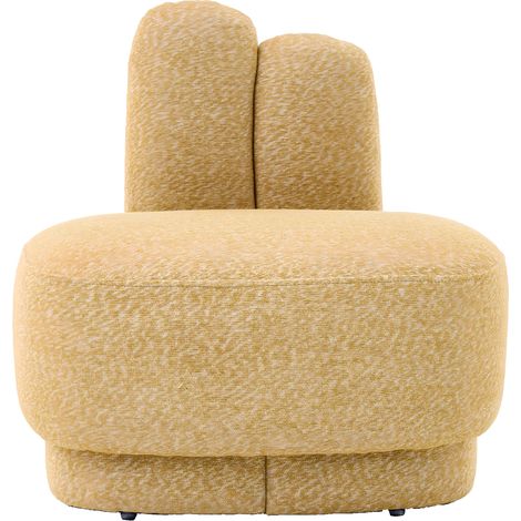 Puf tapizado con forma de conejo amarillo 54 x 41,5 x 54 cm HOMVRA (1/5)