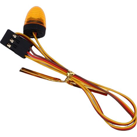 Lampe d'alarme LED clignotante rotative pour voiture télécommandée, orange (1/5)