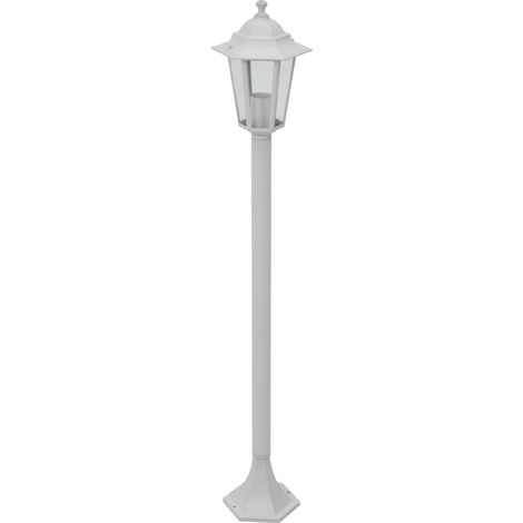 vidaXL Farolas de jardín aluminio blancas E27 110 cm 6 unidades (1/2)