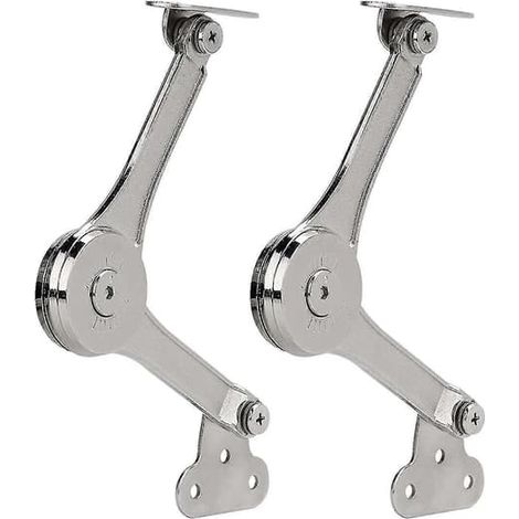 2 robuste, klappbare Deckelstützscharniere mit Soft-Close-Funktion halten die Schrankdeckel offen. (1/5)