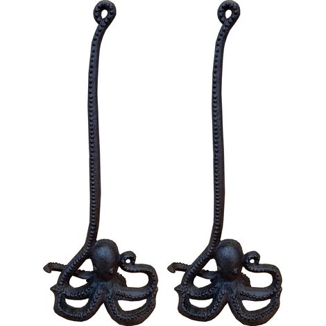 Octopus Loo Roll Holder in Cast Iron (Set of 2) (1/5)