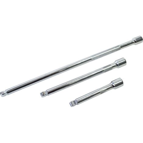 3PC LONG 1/2 DRIVE WOBBLE END METRIC 6 10 18 SOCKET EXTENSION BAR I4227
