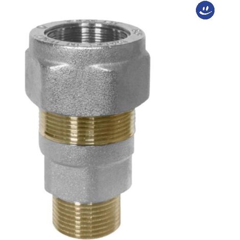 Raccordo diritto maschio 3/8 steel block iso 228 ottone cw617n tiemme 1500118
