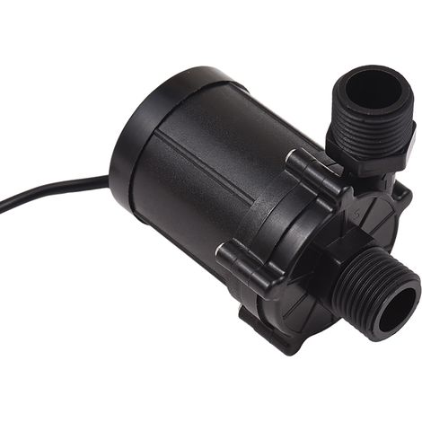 Pompe à eau submersible 24 V CC silencieuse sans balais, 700 l/h, hauteur de refoulement 12 m, angle 90° (1/5)