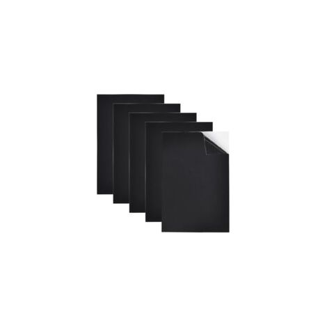 Lot de 5 panneaux de mousse autocollants, panneaux de mousse noirs, 300 x 200 x 3 mm, caoutchouc cellulaire, rembourrage en caoutchouc mousse autocollant, tapis en mousse antidérapant avec support adh (1/5)