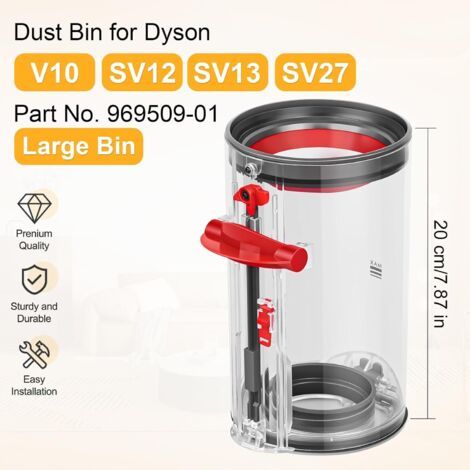 Contenitore Polvere Grande per Aspirapolvere Dyson V10 SV12, Accessori Sostitutivi, Non per Contenitori Piccoli (1/4)