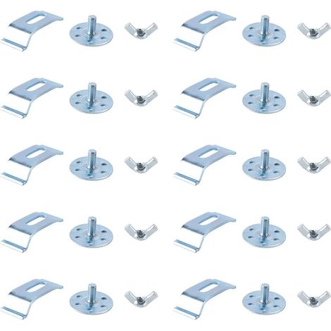 10 Pack Sink Mount Brackets, Undermount Sink Clips Mounting Kit, Fixings for Repair and Installation Hardware (1/5)