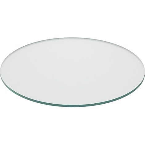 runder Glasteller für den Kamin, Durchmesser 40 cm, Dicke 8 mm, transparent (1/5)