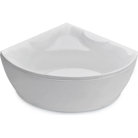 Baignoire d’angle avec tablier Vaina 130x130x60cm - Siphon: Avec (1/3)