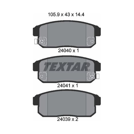 Kit de plaquettes de frein, frein à disque Textar 2404001 CHEVROLET 440604U010