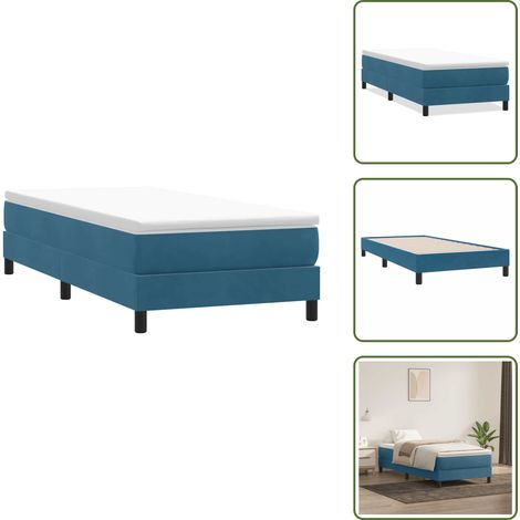 Sommier à lattes de lit sans matelas bleu foncé 90x210 cm - Sommier À Lattes De Lit - Sommiers À Lattes De Lit - Lit - Meuble De Chambre À Coucher (1/5)
