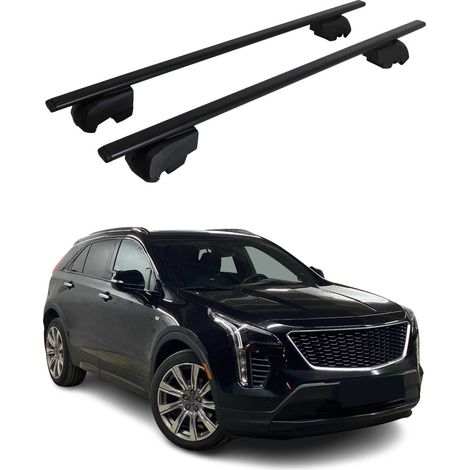 Barres de toit transversales pour cadillac xt4 2019 2025 fer noir abe