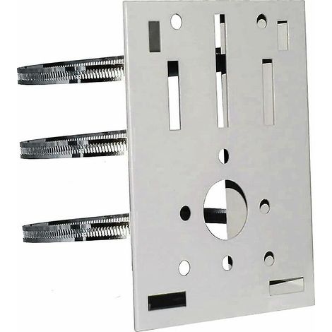 universel Montage Vertical Sur Poteau Pour Camra De Scurit, Montage En Mtal Solide Support D'angle Avec 3 Boucles, Convient Aux Camras De Vidosurv (1/5)