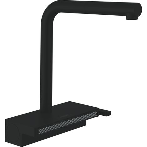 Hansgrohe M81 - Miscelatore da lavello Aquno Select 250 con bocca di erogazione estraibile e getto doccia piatto, sBox, nero opaco 73830670 (1/5)