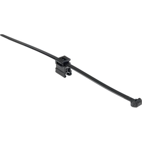HellermannTyton 156-01153 T50ROSEC4B-PA66W-BK (100) Fascetta fermacavi con clip 200 mm 4.6 mm Nero 100 pz.