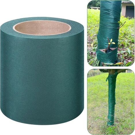 Film protecteur pour arbres, paillis - utilisé pour protéger les arbres du froid intense et conserver l'humidité - 1 rouleau, 20 cm x 15 m, vert (1/5)