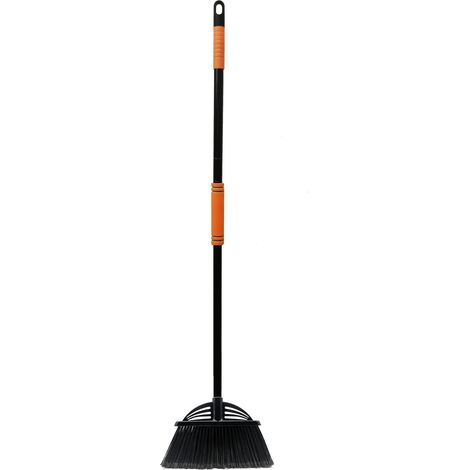Balai télescopique à quatre sections avec manche long - Pour extérieur/intérieur (noir + orange) (1/5)