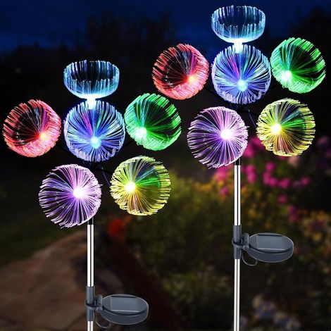 Kaelt - Lumière Solaire Jardin, 2 Pièces Fleur Lampe Solaire Extérieure Étanche Paysage Lampe Décoration de Jardin Patio, Mariage, Noël, Pelouse, Terrasse (1/5)
