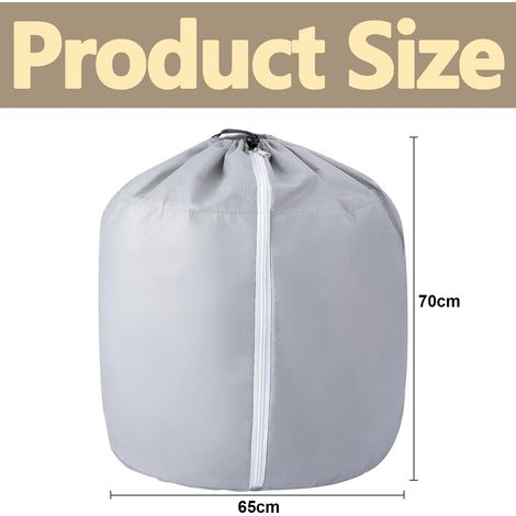 Protezione per vasi da esterno in 2 pezzi - Protezione invernale per vasi da fiori - Copertura invernale riutilizzabile per piante in vaso 70x65 cm Grigio (1/4)