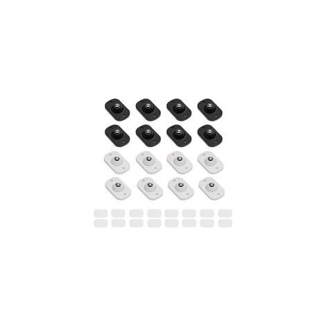 16 Pcs Petite Roulettes pour Meubles Demenagement, Mini Roulettes Pivotantes Auto-adhésives à 360 Degrés, Roulette pour Meubles Lourd Appareils de Cuisine Boîtes de Rangement Poubelles (Blanc,