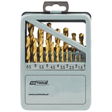 Forets en titane HSS-G Awtools, coffret de 19 pièces /1,0-10,0 mm/ (1/2)