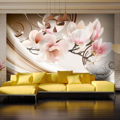 Papier peint vagues de magnolia - 400 x 280 cm (1/4)