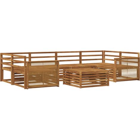 Set di divani da esterno 7 pcs Naturale vidaXL (1/5)