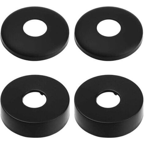 Rosace Robinet, Rosace Mitigeur Douche, 4 Noir De Cache Tuyau en Acier Inoxydable,Rosace Radiateur - Rosace pour Robinets De Douche, Robinets, Radiateurs (1/4)