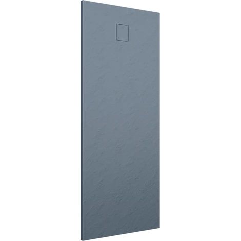 Receveur de douche rectangulaire 90x180 cm en SMC Couleur Gris Effet Pierre Découpé et Antidérapant Hauteur 2,6cm Mod. Samos
