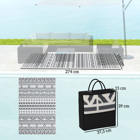 Tapis extérieur bohème imperméable, déco jardin salon extérieur (1/4)