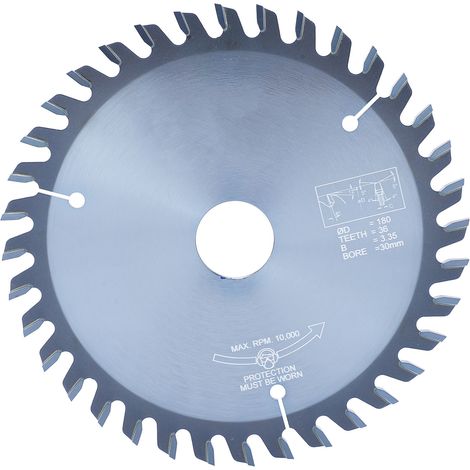 Lame de scie circulaire carbure 36 dents, disque de coupe bois haute performance, outil de menuiserie 36T 180mm alésage 30mm, tronçonnage efficace et durable (1/5)