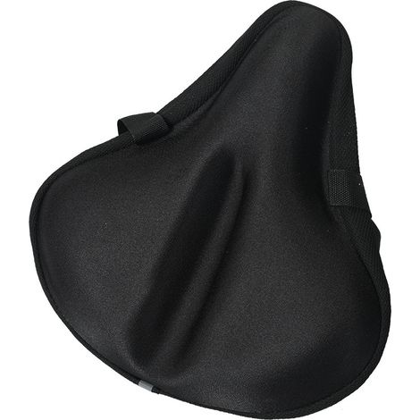 Cojín de asiento para bicicleta estática - Funda de gel de 27 x 25 cm para sillín ancho de bicicleta, cómoda para mujeres, bicicleta de spinning, ciclismo indoor. (1/4)