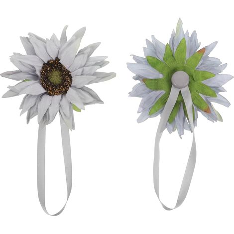 2pièces Embrasses De Rideau Tournesol Support Magnétique pour Rideaux Pince Embrasse pour Salon Et Chambre Facile à Utiliser (1/4)