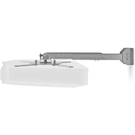 Soporte para proyector  Totalmente ajustable  10 kilos  Giratorio  Inclinable  Acero  Plata