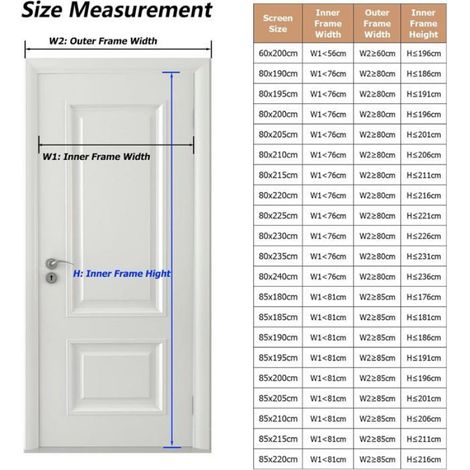 Moustiquaire magnétique pour porte - - 80x190 cm - Installation sans perage - Fermeture automatique (1/5)
