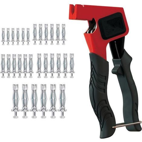 Kit d Outils de Réglage D ancrage Mural, Outil de Réglage en Métal pour Ancrage Mural Robuste avec Pince, avec 30 vis d ancrage Murales Creuses, pour Fixation de Plaque de Plâtre d ancrage de Cavité (1/5)