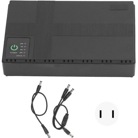 Unterbrechungsfreie Stromversorgung (Mini-USV) 5V 9V 12V Ausgang 85-265V Eingang für Kamera Router US-Stecker (1/4)