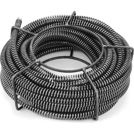 Ø 22 mm + 7 m Federspirale Rohrreinigungsspiralen Set Rohrbreite: Ø 30-200 mm für Rohrreinigungsgerät Rohrreiniger Rohrreinigungsmaschine Abflussreiniger